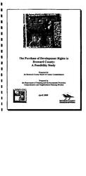 [2000-04] The purchase of development rights in Broward County : a feasibility study